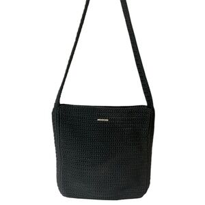 The Sak Black Crochet Shoulder Bag